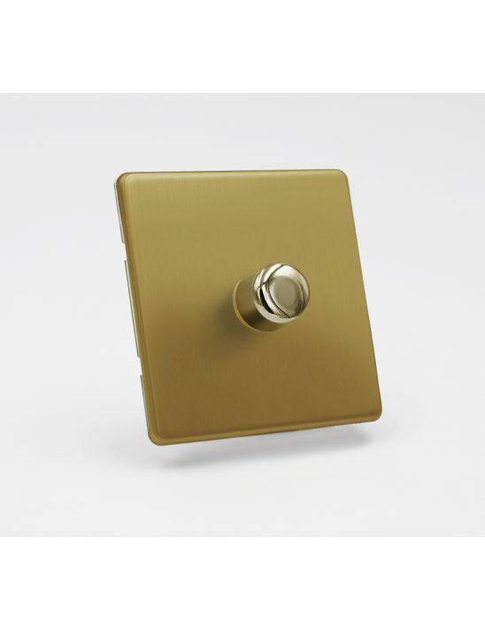 Interrupteur Variateur "Rotatif" LED - Laiton Brossé