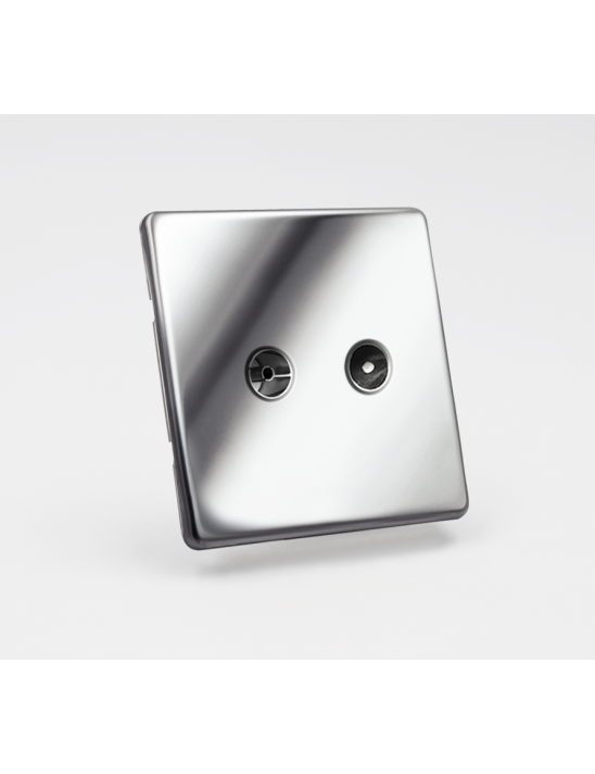 Prise Antenne TV/FM - Chrome Miroir Prise Antenne TV/FM - Chrome Miroir